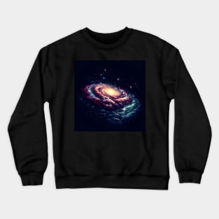 pixelated - space galaxy pixelated Crewneck Sweatshirt